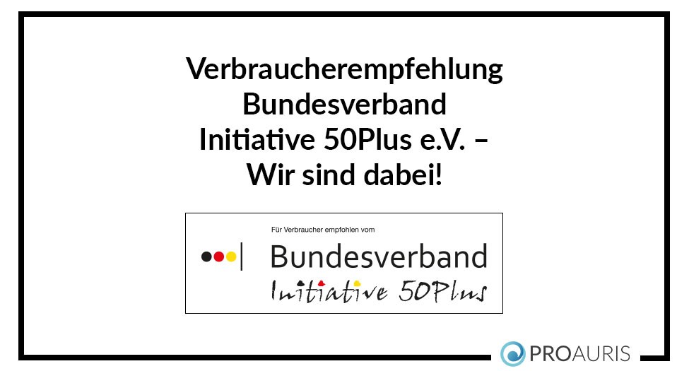 Verbraucherempfehlung Bundesverband Initiative 50Plus e.V. – Wir sind dabei!